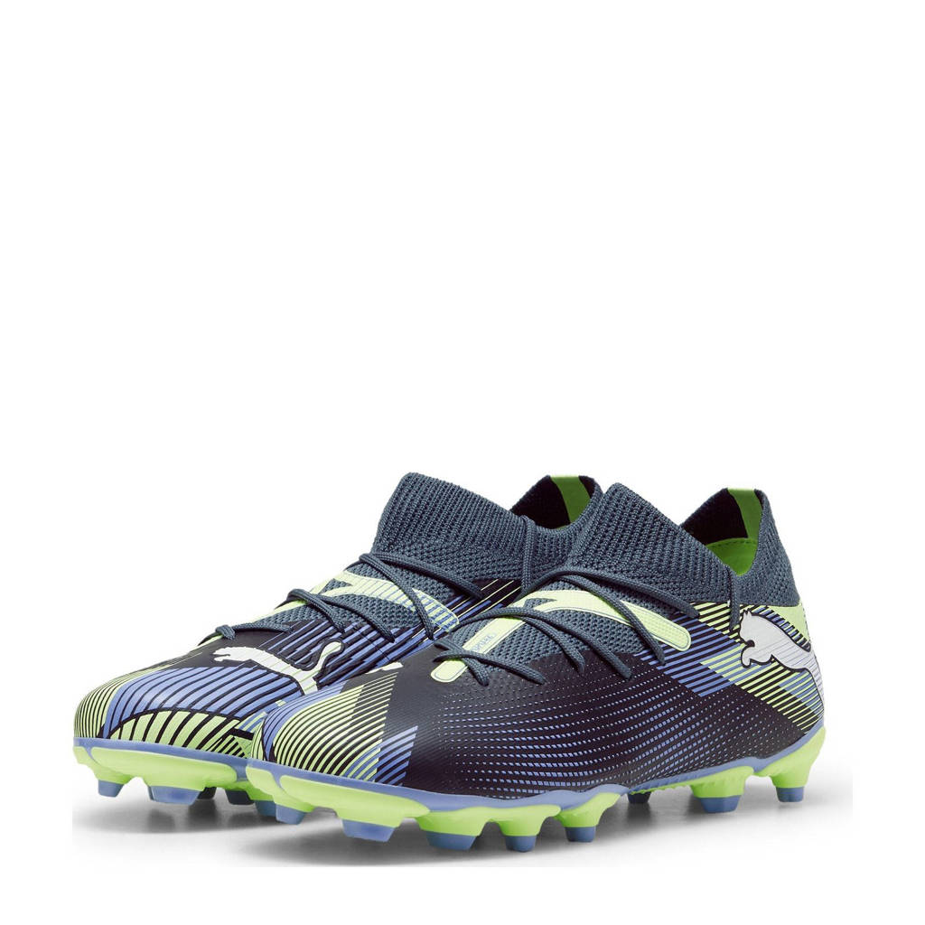 Puma Future 7 Matchjunior voetbalschoenen blauw/wit/geel