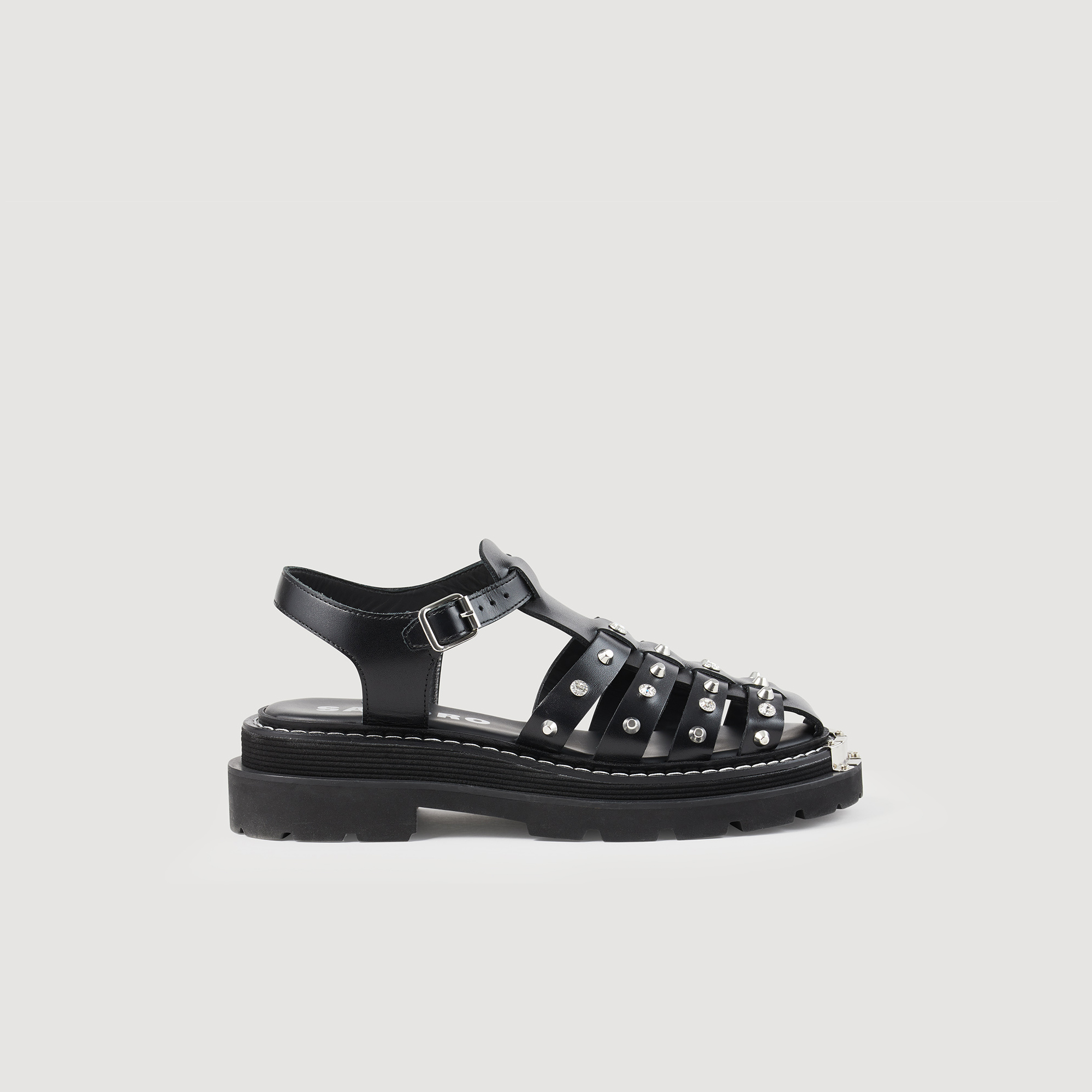 Sandales Olys cloutees en cuir