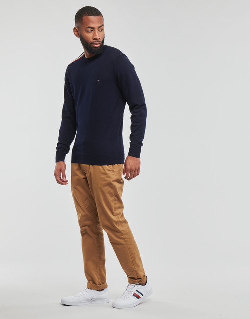 Tommy Hilfiger - GLOBAL STP PLACEMENT CREW NECK - Marine