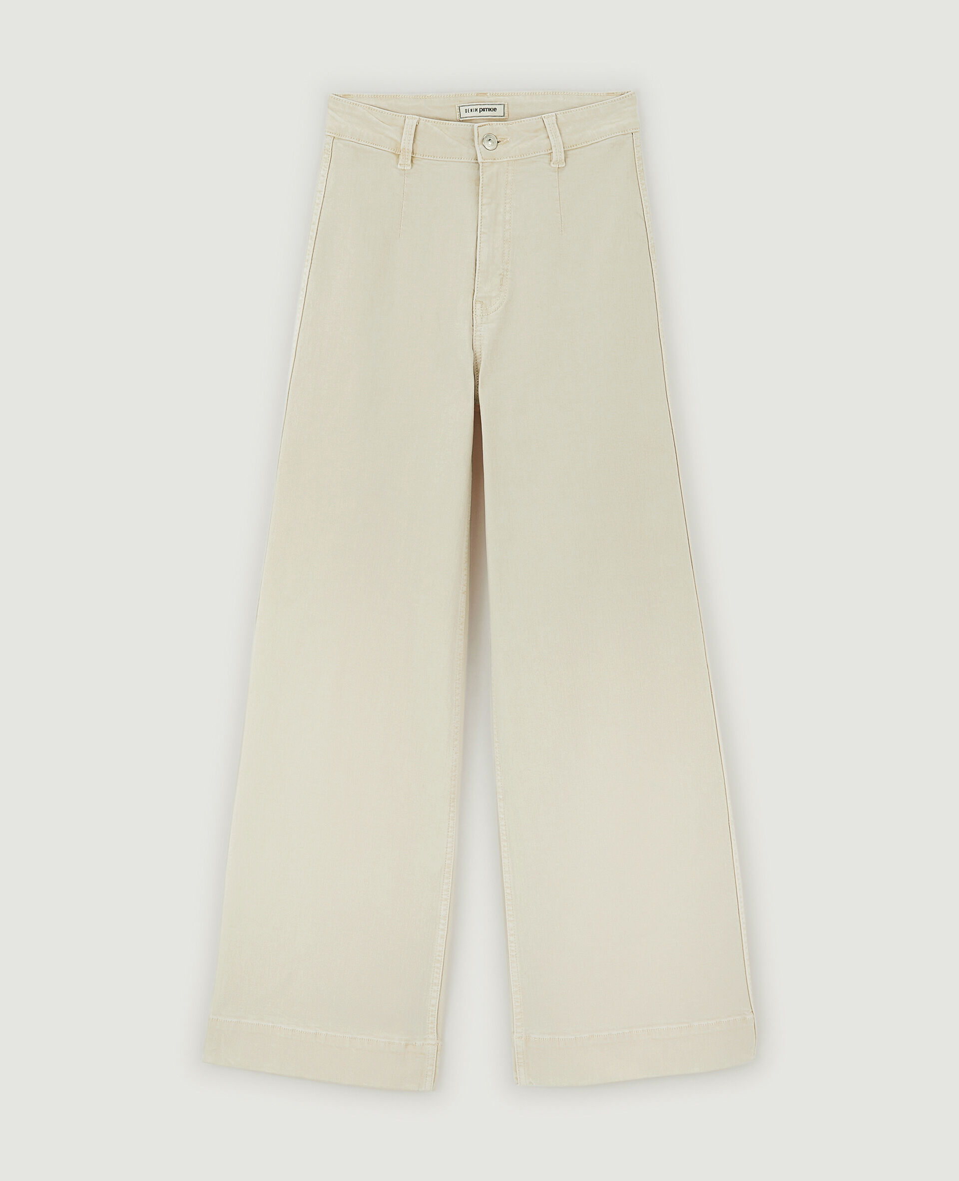 Jean wide taille haute - Écru