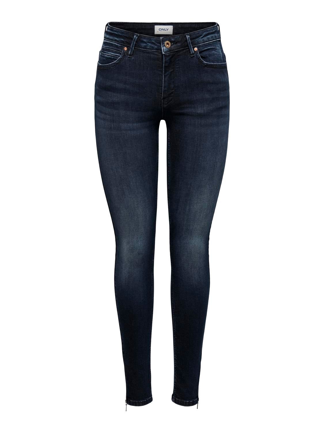 ONLKENDELL Mittlere Taille Skinny Fit Jeans Dark Blue Denim