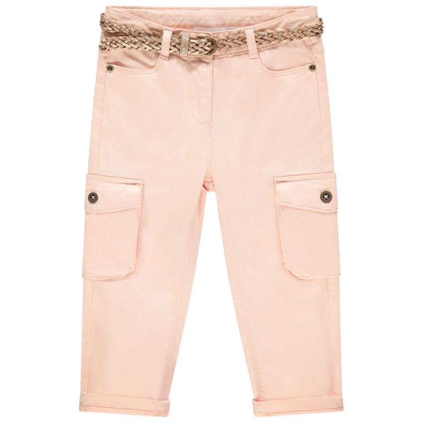 Pantacourt à poches avec ceinture à paillettes - Rose