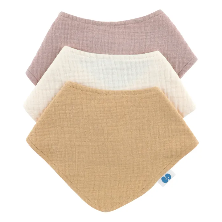 Soft Spot Bavoirs bandana en coton bio - Set de 3 | Bloom