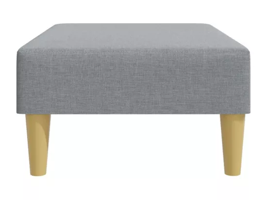 Repose-pied gris clair 77x55x31 cm tissu