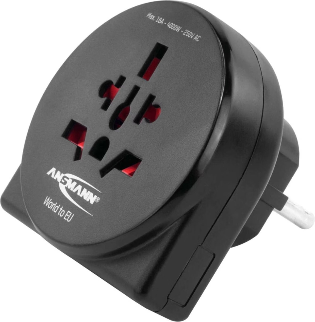 World Travel Adapter   USB Weltreise Ladegerät World to EU / USA / UK / Japan / Brasilien / Italien (1250-0012) - Schwarz