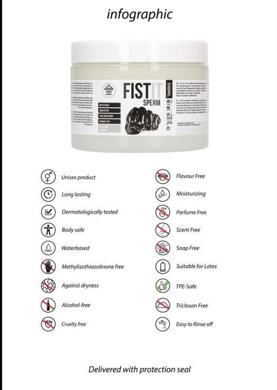 Shots Pharmquests Anaal glijmiddel Fist It Sperm 500 ml