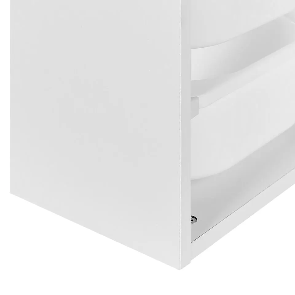TOBIN - Wandplank met 6 dozen - Wit - Vezelplaat