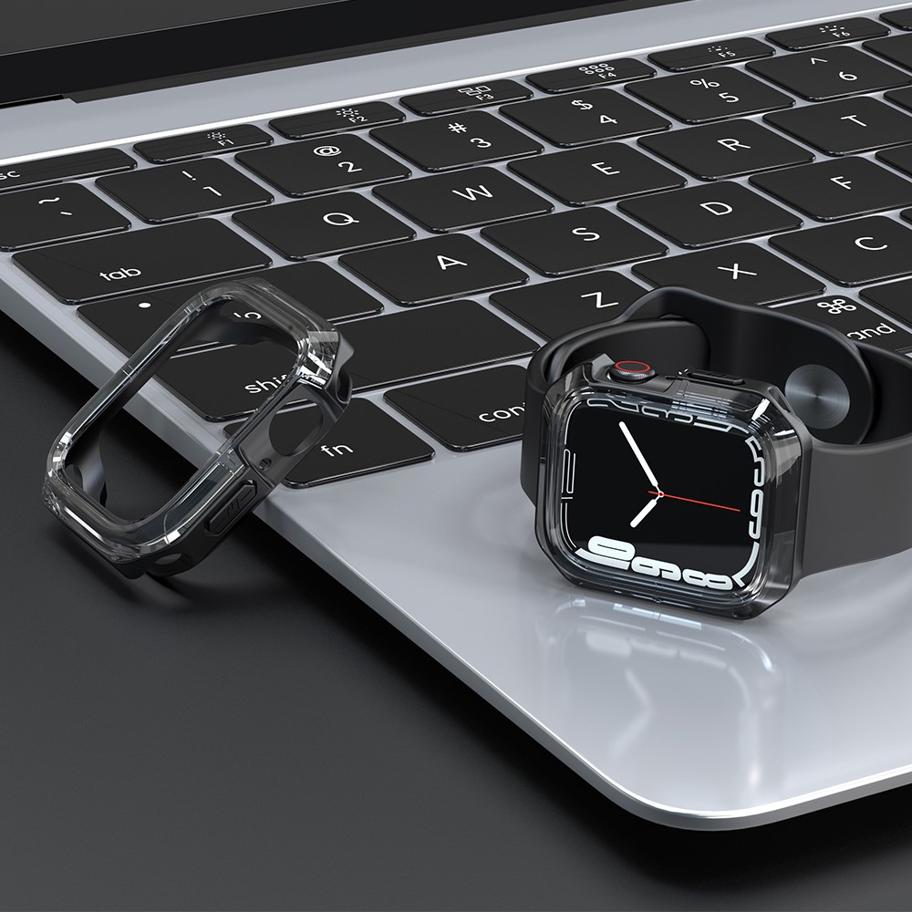 Apple Watch (45 mm) Hybrid Hardcase Bumper Hülle - Schwarz