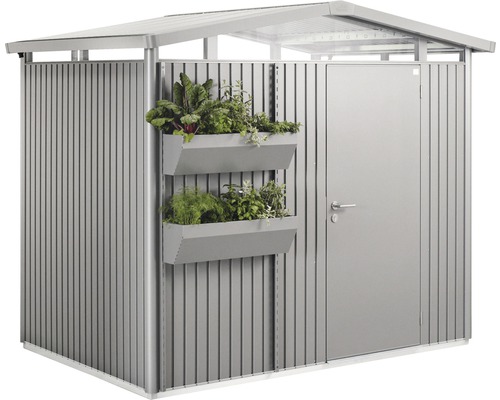 Bloembakset biohort Flora Board 82x25x188 cm kwartsgrijs metallic