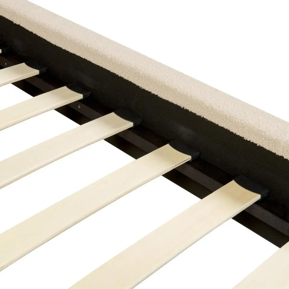 VILETTE - Tweepersoonsbed - Beige - 160 x 200 cm - Bouclé