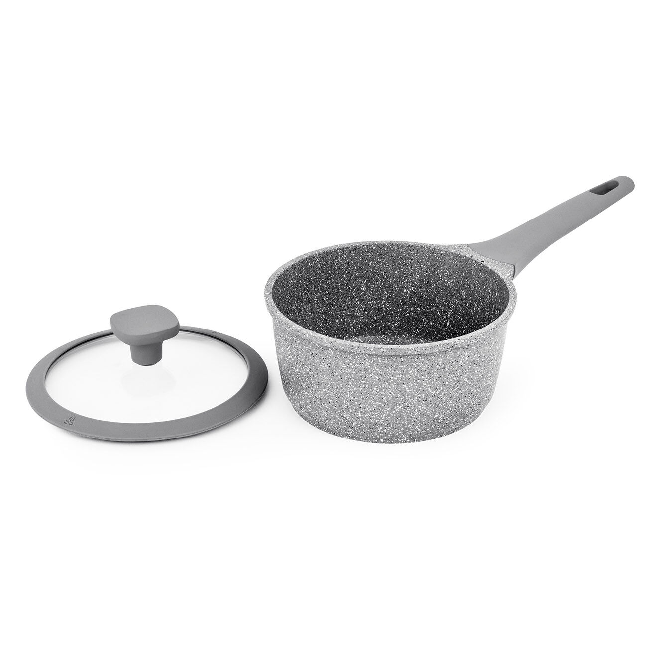 Durand Dupont Casserole fonte d'aluminium effet pierre zoe cas18tfi grise - D.18 cm
