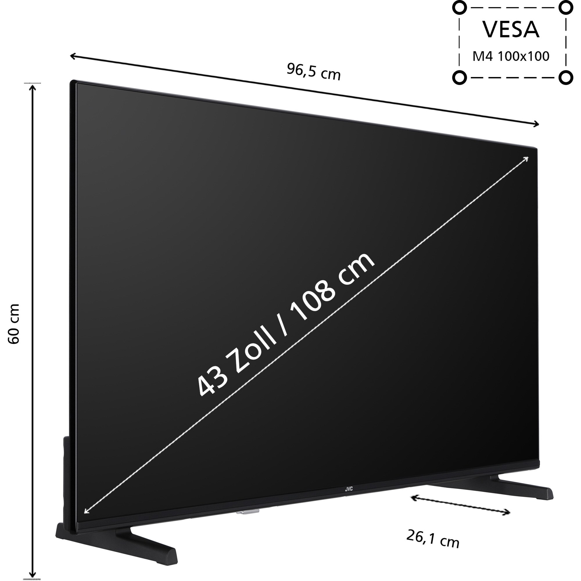 JVC LED-Fernseher LT-43VU3455
