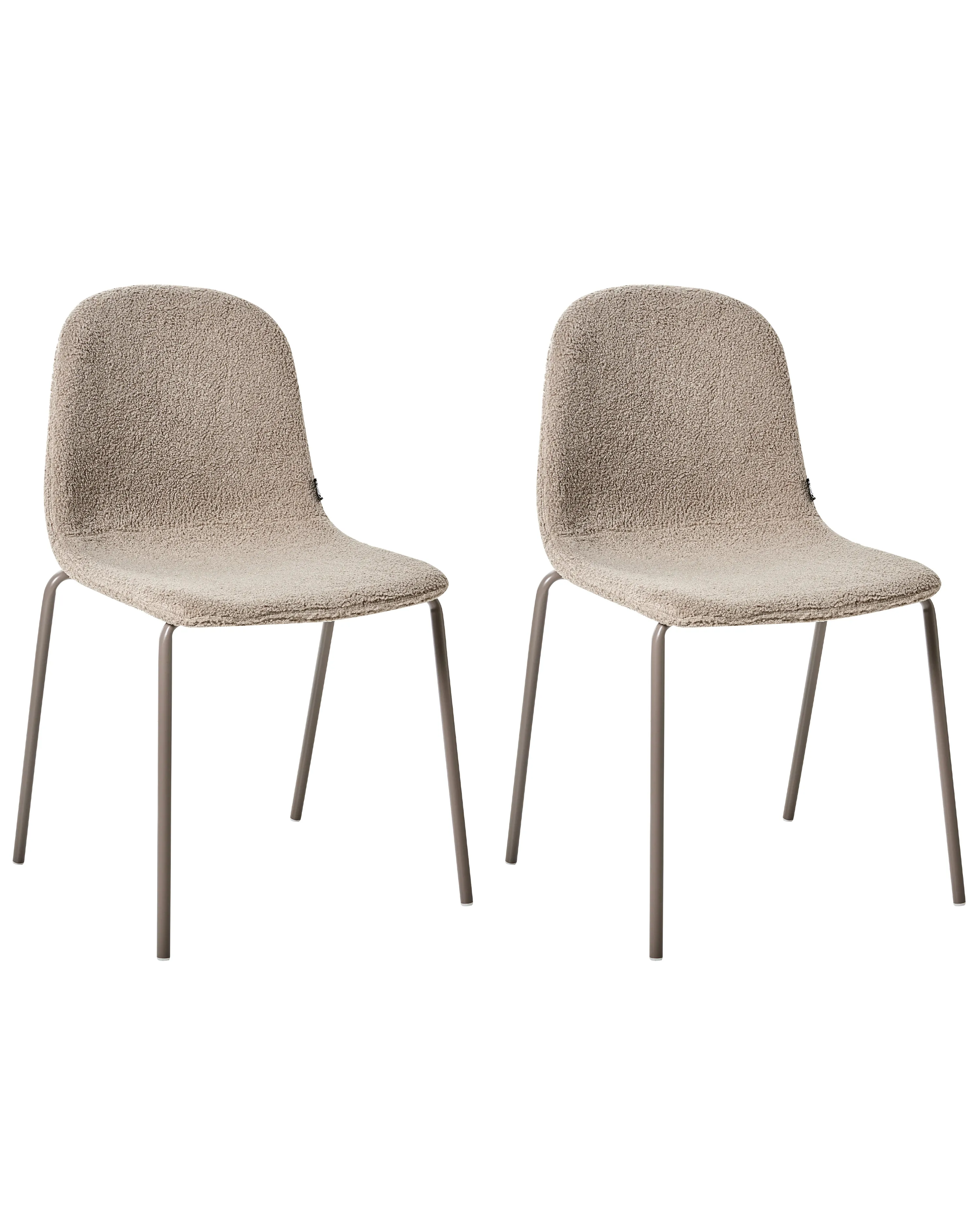 Set van 2 vergaderstoelen LOMA Bouclé Taupe
