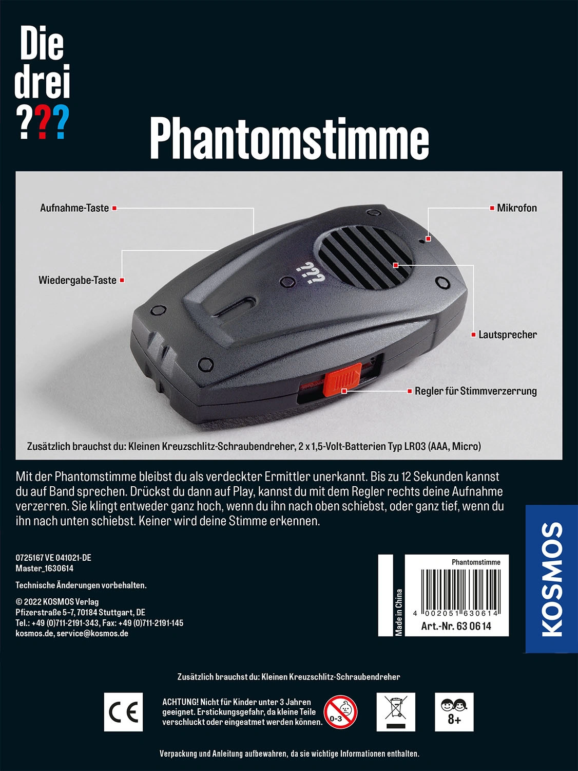 Detektiv-Zubehör DIE DREI ??? PHANTOMSTIMME