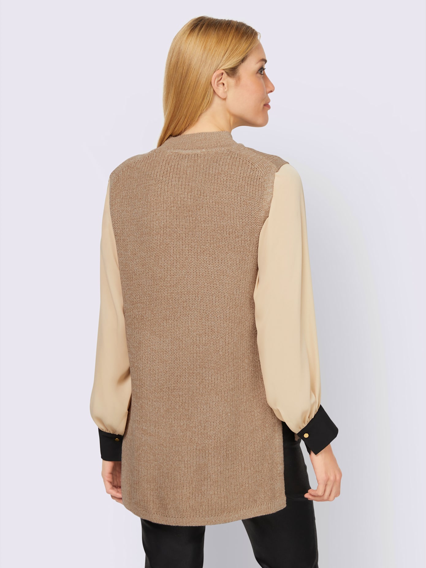 Débardeur en tricot col montant tendance