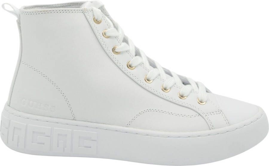 GUESS -- Invyte Hoge sneakers Leren Sneaker Dames Wit