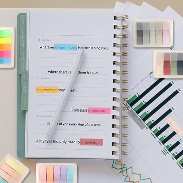 INF Fluorescerende Sticky Notes Classified Index Notes med etui  0