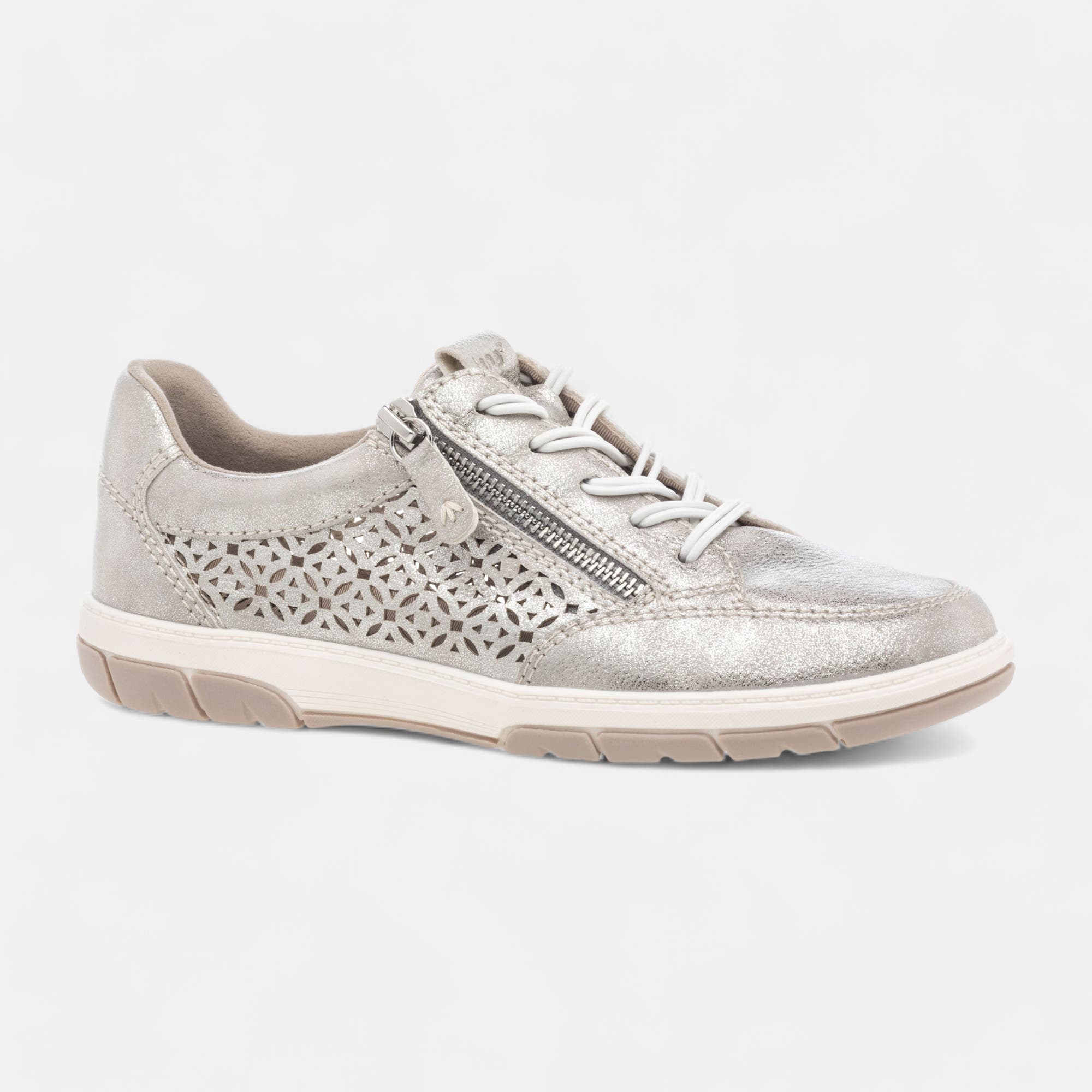 Baskets basses Femme argent
