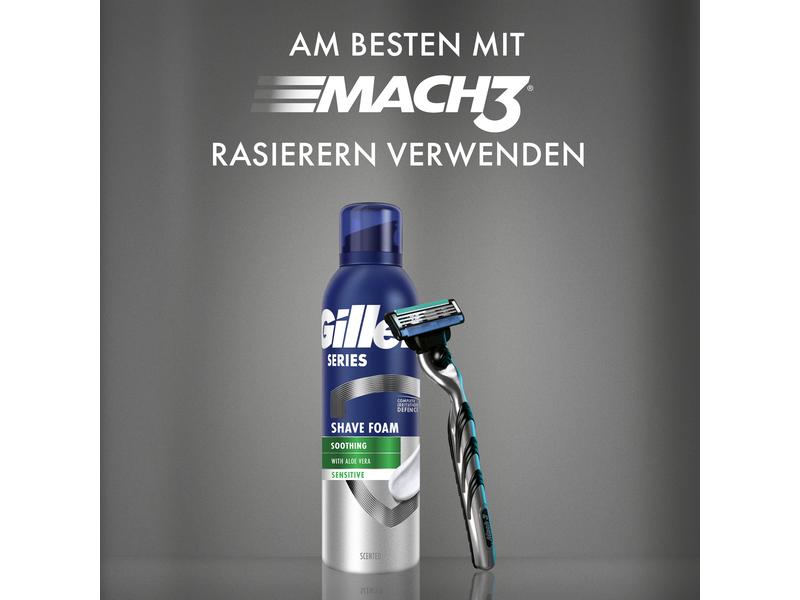 Gillette Rasierschaum Sensitive 250 ml Rasiergel für Männer, welches vor Hautreizungen schützt