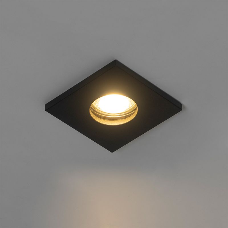 Set van 6 Moderne badkamer inbouwspot zwart - Doku