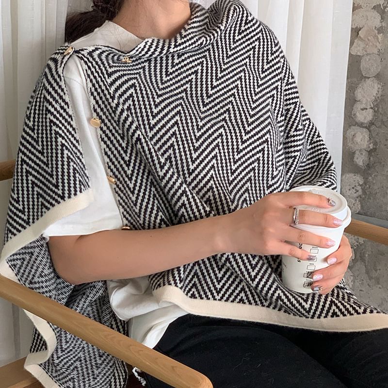 Dreamaway - Zig Zag Sjaal met Knoopjes
