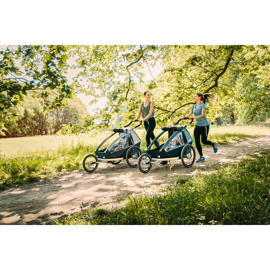 CROOZER Kinderfahrradanhänger Kid Keeke 2 Mountain Grey