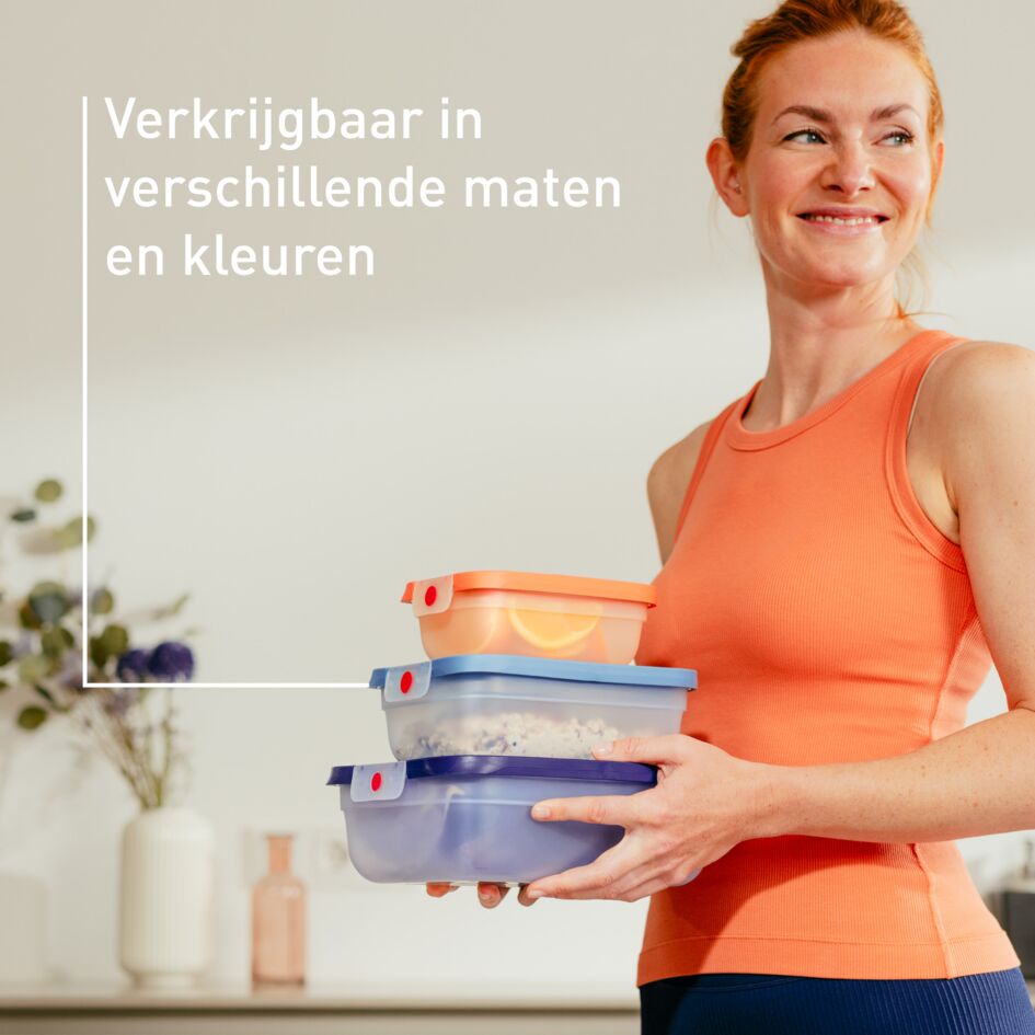 oneClick N1210910 vershoudbakje rechthoekig paars (1,2L)