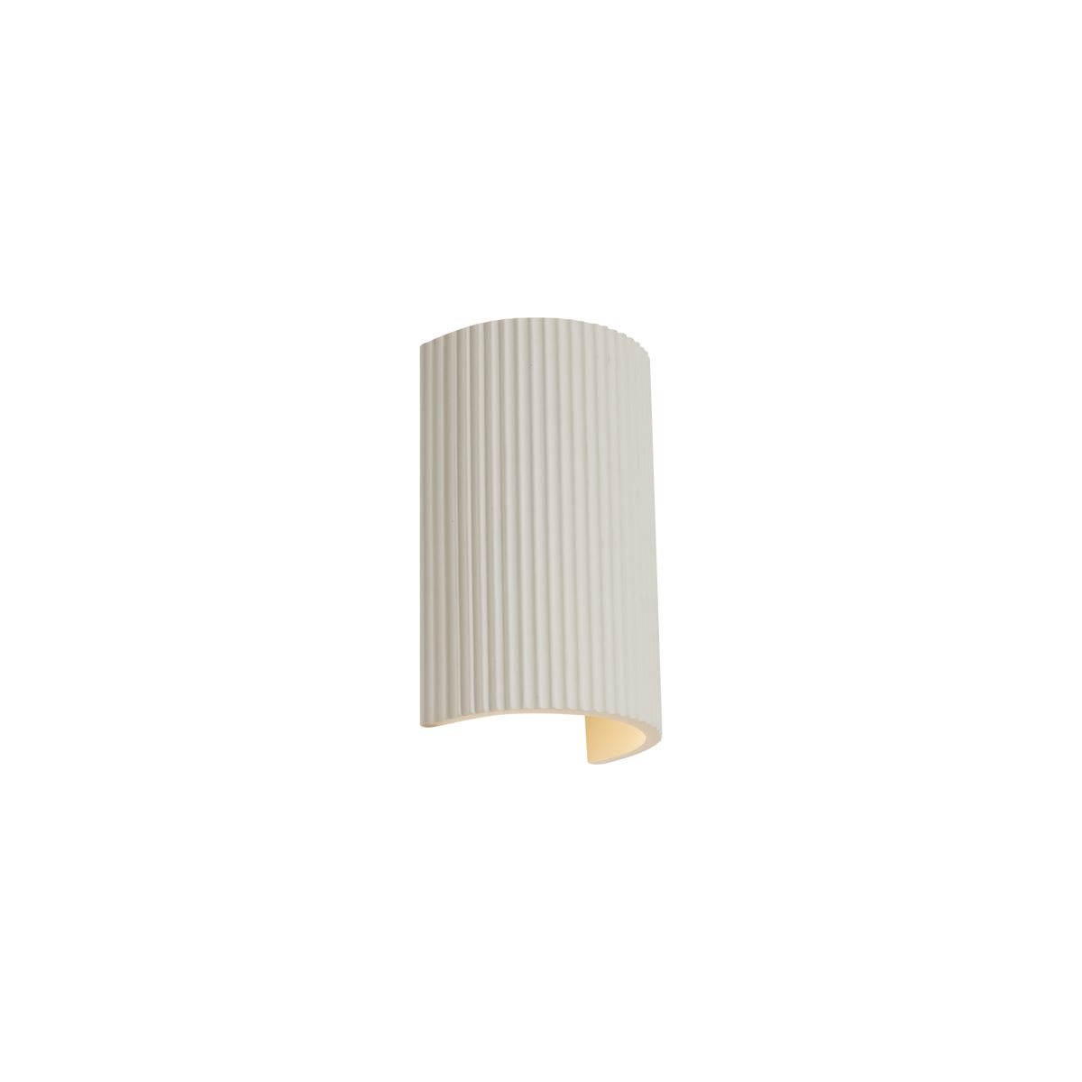 Scandinavische wandlamp beige halfrond 2-lichts - Plaster