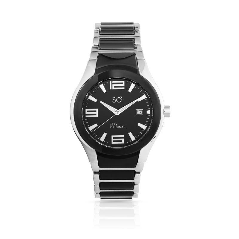 Montre Stay Original homme bracelet acier céramique