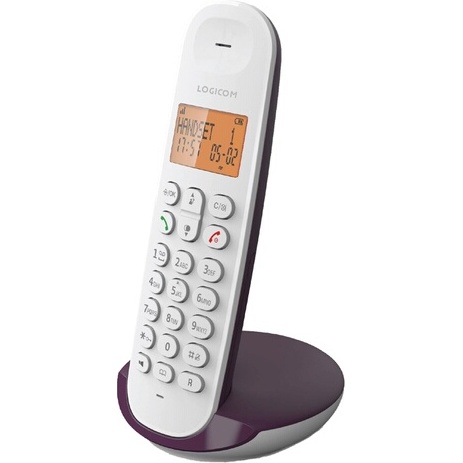 Téléphone sans fil Logicom DECT ILOA 150 SOLO AUBERGINE SANS REPONDEUR