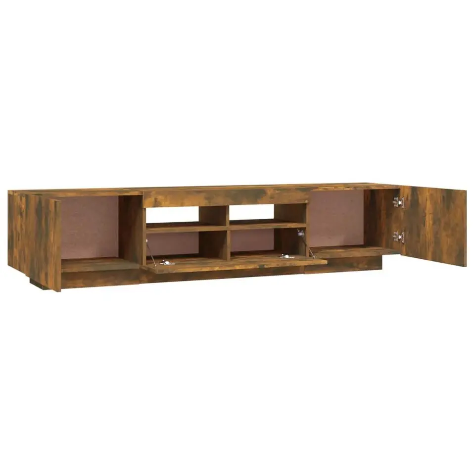 vidaXL - 2-delige TV-meubel met LED - 2 formaten - Gerookt eiken - Hout