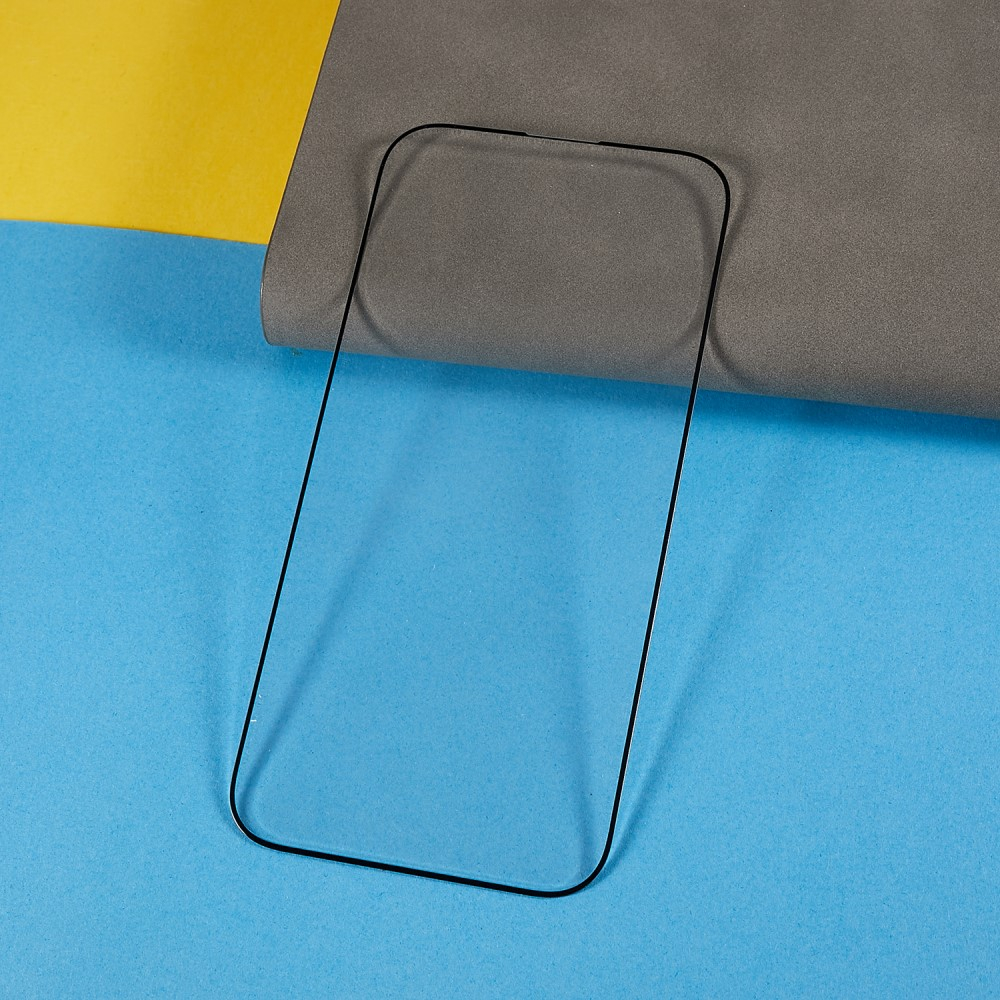 iPhone 15 Full-Screen Vollbild Glas Display mit Rahmen - Schwarz