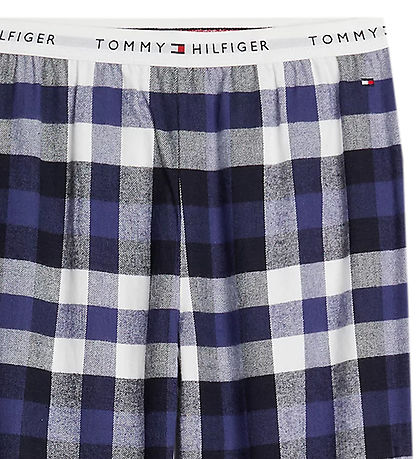 Tommy Hilfiger Natbukser - Flannel - Heritage Check Midi Blue In