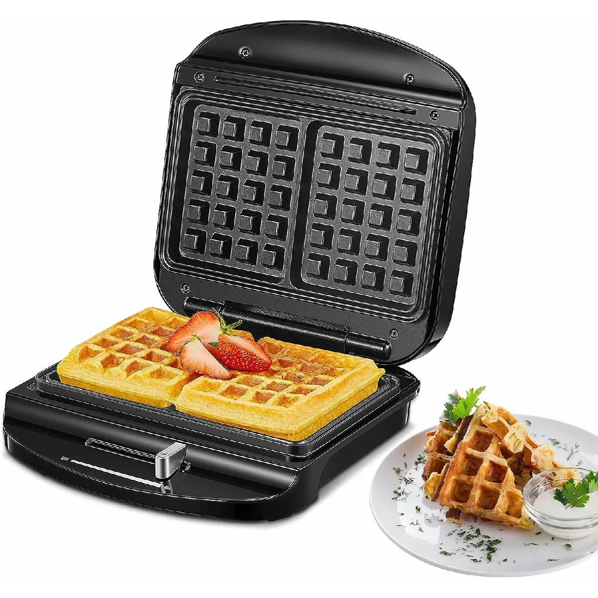 vendos85 Gaufrier Noir - 1000W