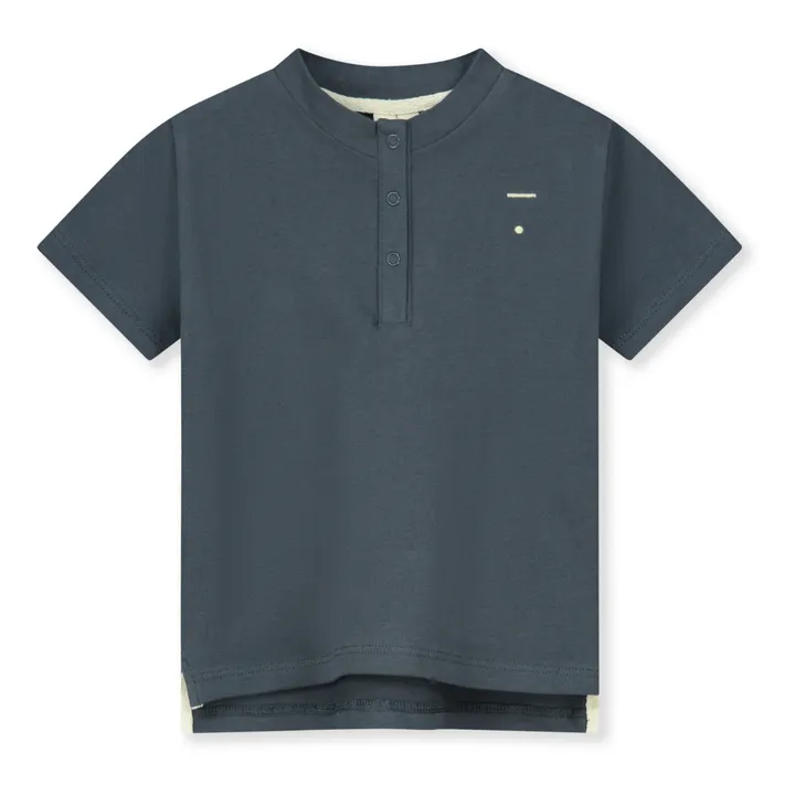 Gray Label Polo Coton Bio | Bleu gris