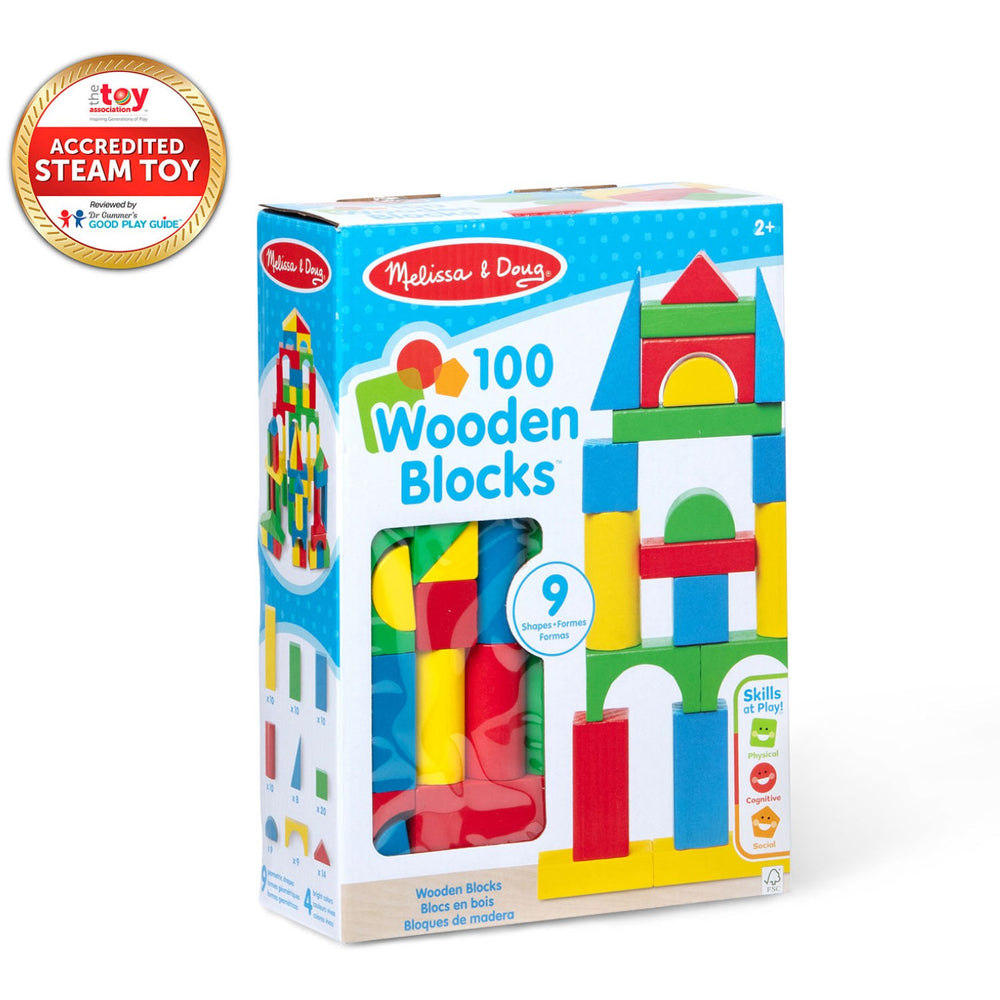 Køb Melissa & Doug Multifarvet Træklodser 100Pcs
