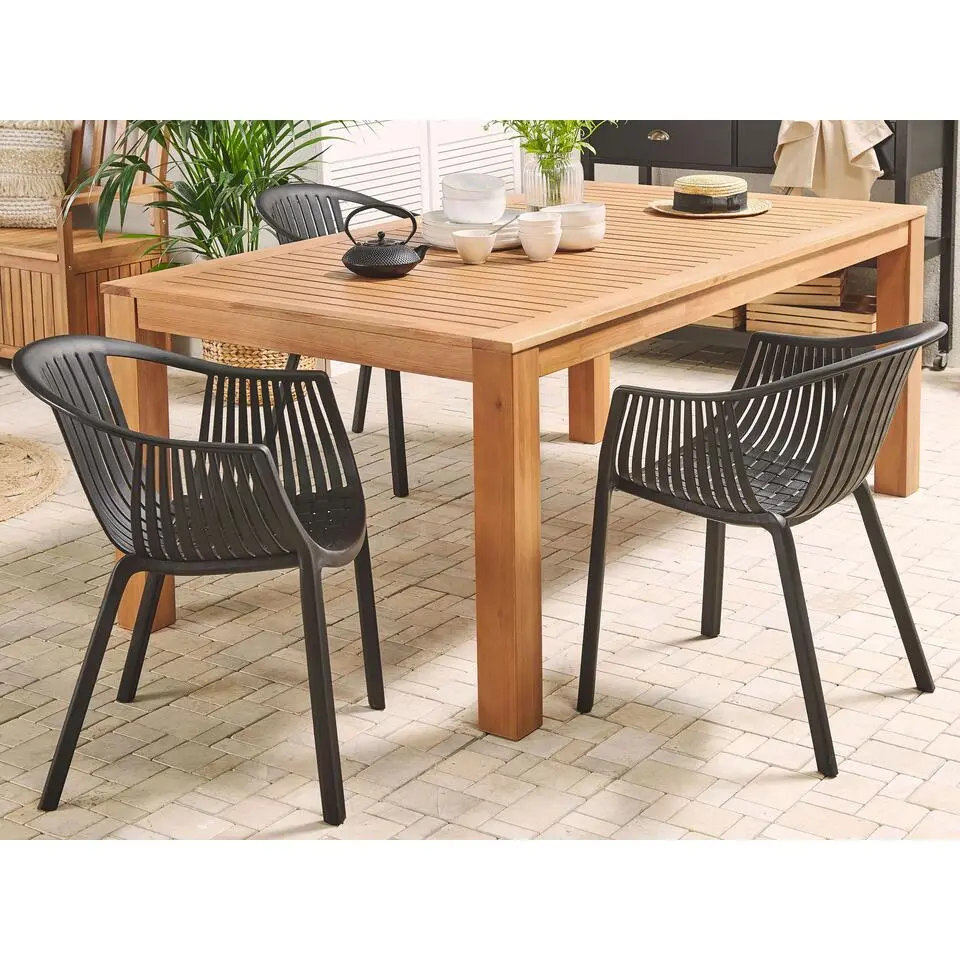MONSANO - Tuintafel - Lichthout - 105 x 190 cm - Eucalyptushout
