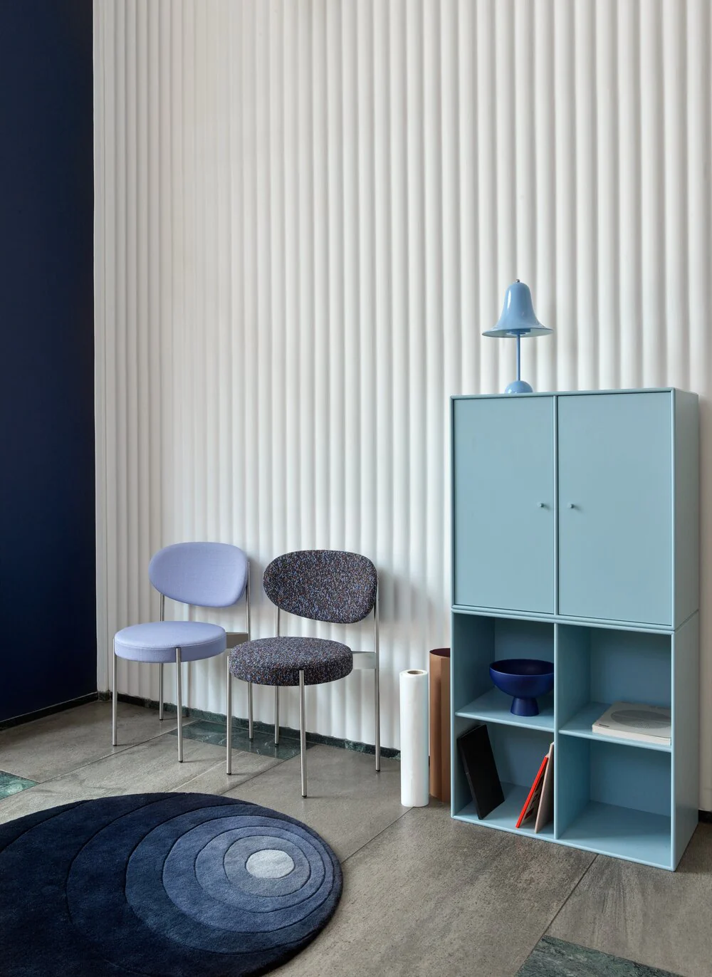 Verpan  Verner Panton Pantop portable, bordlampe - Light Blue - Ø18