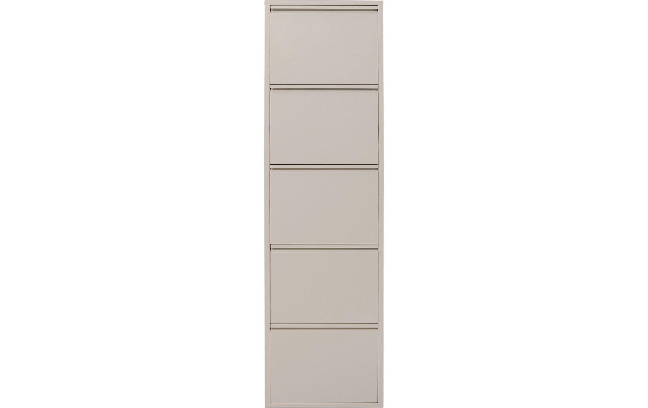 Schuhschrank Caruso 5-er, 50 x 170 cm, Beige<br>Schuhschrank