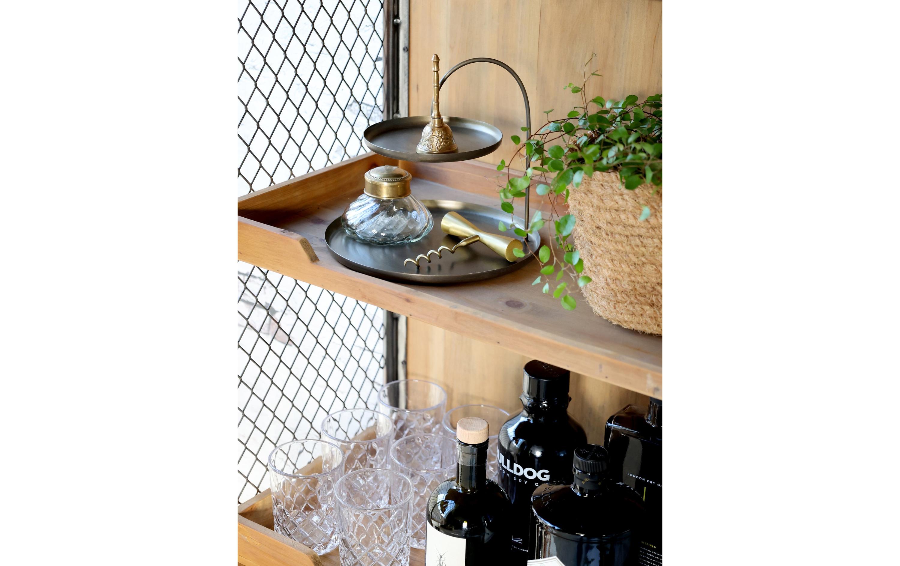 Bartrolley 49.5 cm x 116.5 cm, Nature/Schwarz<br>Barschrank