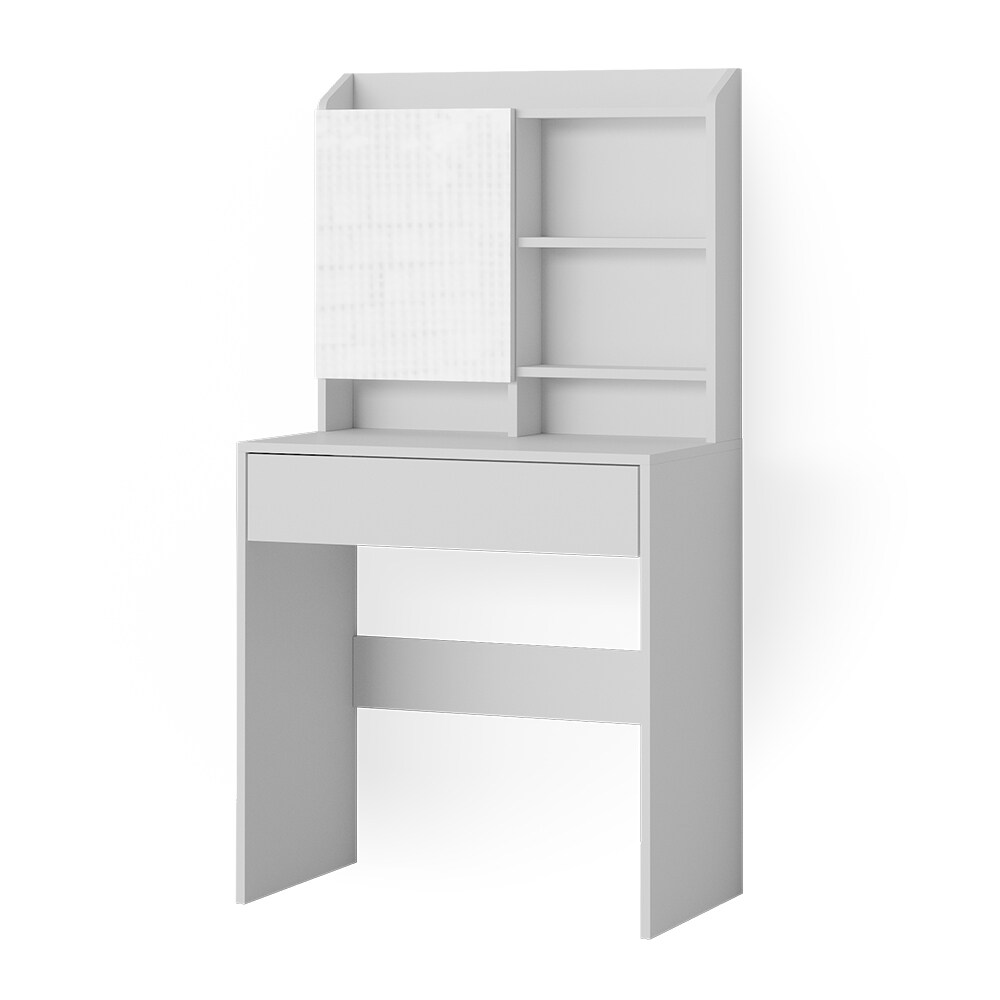 Vicco Schminktisch Frisiertisch Frisierkommode Laura Weiß 70x136 cm Spiegelschrank modern Schlafzimmer Kommode Schminkspiegel Schrank Schublade Kosmetiktisch Make-Up-Tisch