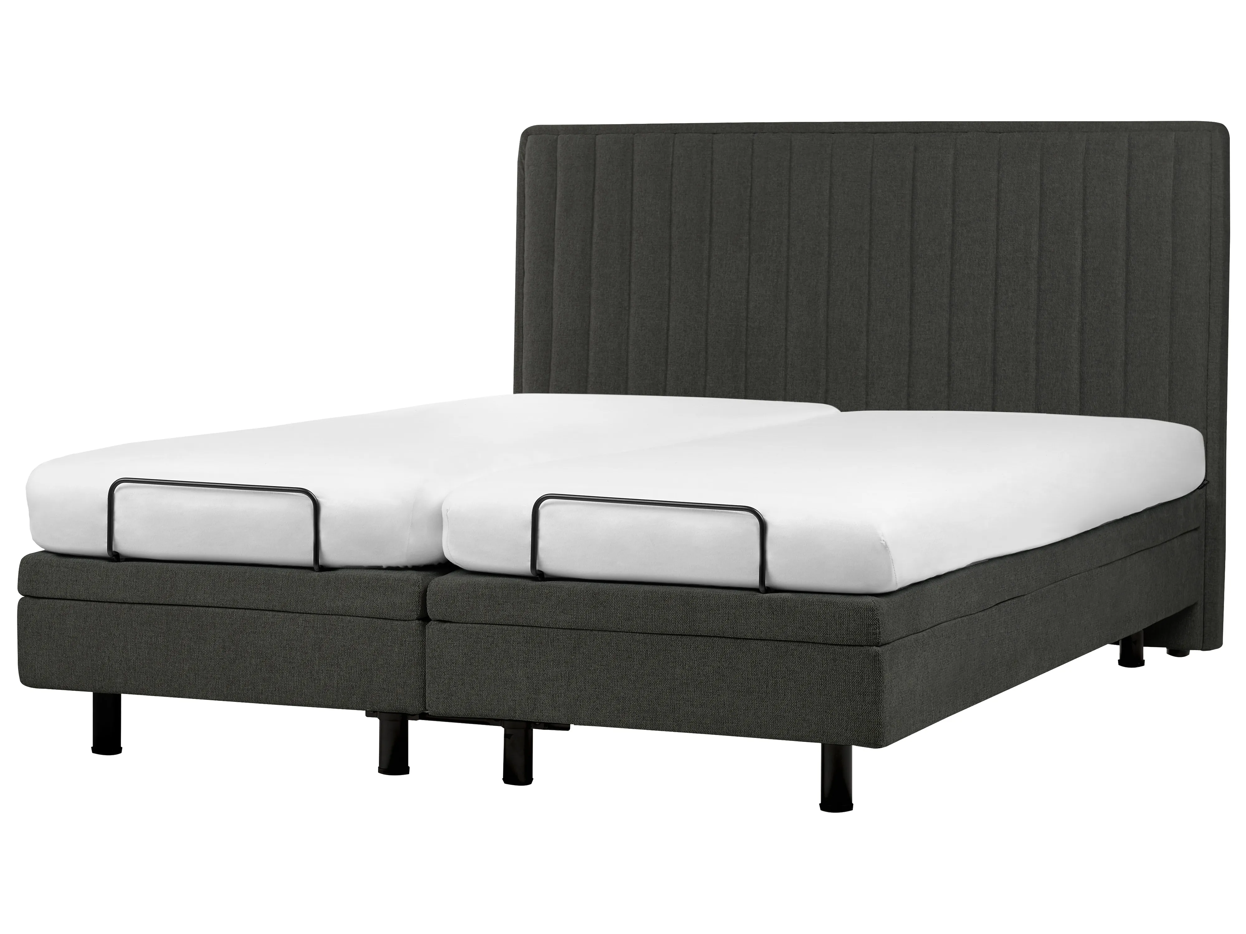 Verstelbaar bed Stof CASTELLAN 180 x 200 cm Donkergrijs