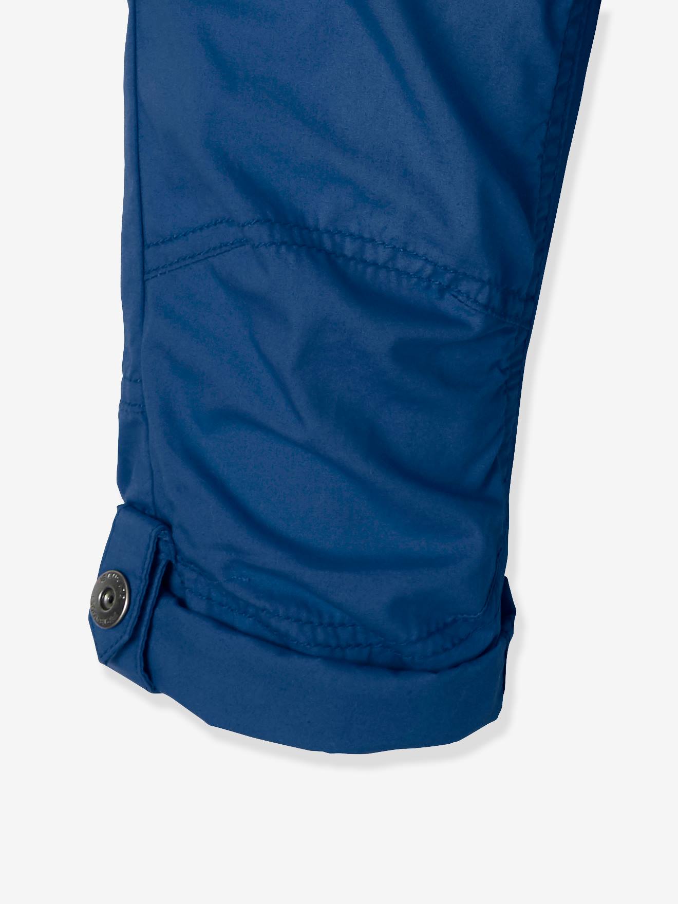 Calça cargo bege que se transforma em bermuda para meninos