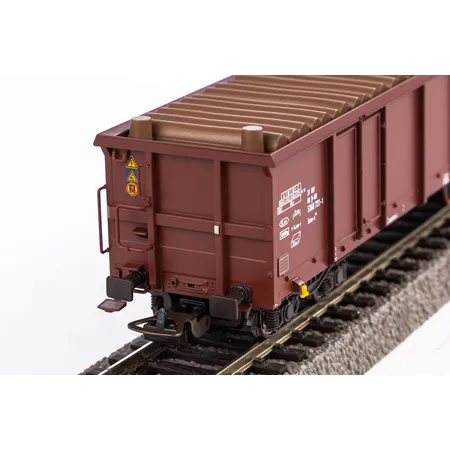 Piko 58235 - 2er Set Offene Güterwagen Eaos DB AG VI mit Holzladung