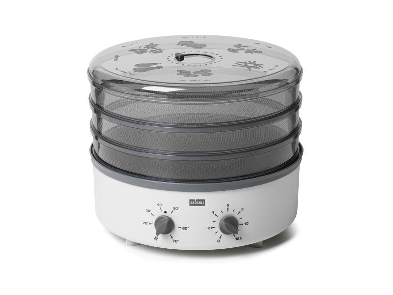 Stöckli Dörrgerät Hellgrau/Weiss Dörrgerät mit drei Dörrgittern