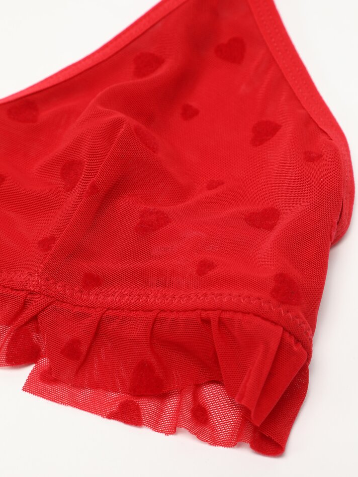 Sutiã de tule - Vermelho