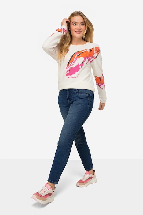 Jeans, Straight Fit, 5-Pocket, Wascheffekte, mit recyceltem Polyester gefertigt