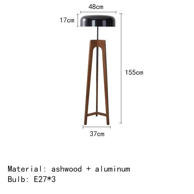 Classical Wood Solid  Floor Lamp | Modern Art Deco LED Tripod Home Standing Light