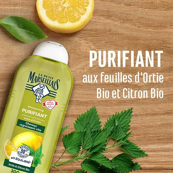 Shampoo Purificante Le Petit Marseillais com Urtiga Orgânica e Limão 300ml