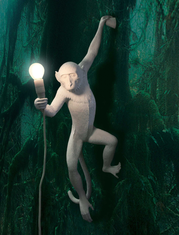Seletti Monkey Hanging wandlamp wit rechts